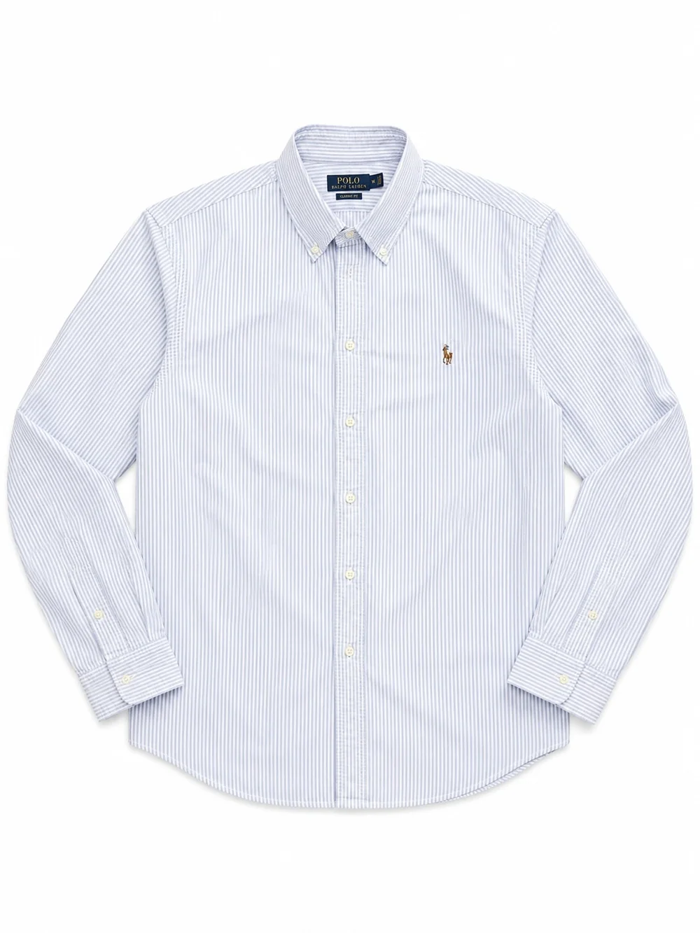 Polo by Ralph Lauren Light Blue & White Stripe Button-Down Shirt, Size XXL